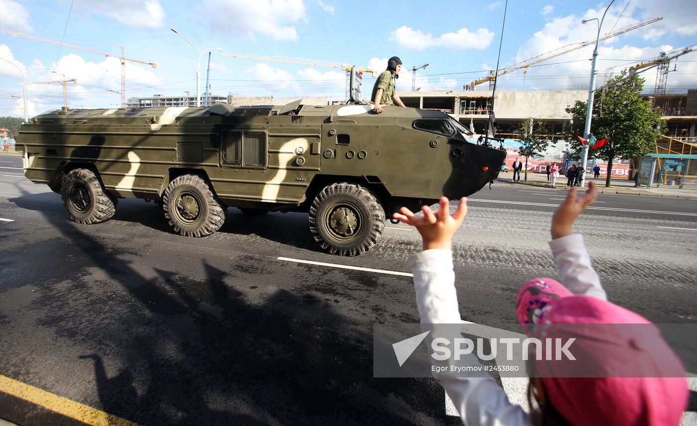 Military parade rehearsal for Independence Day in Belarus