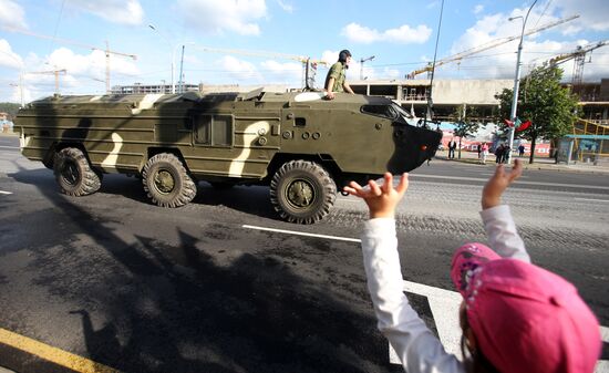 Military parade rehearsal for Independence Day in Belarus