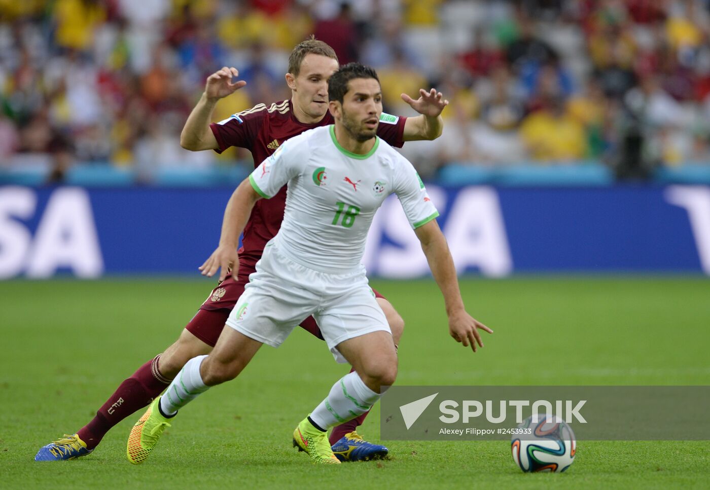 Football. 2014 FIFA World Cup. Algeria vs. Russia