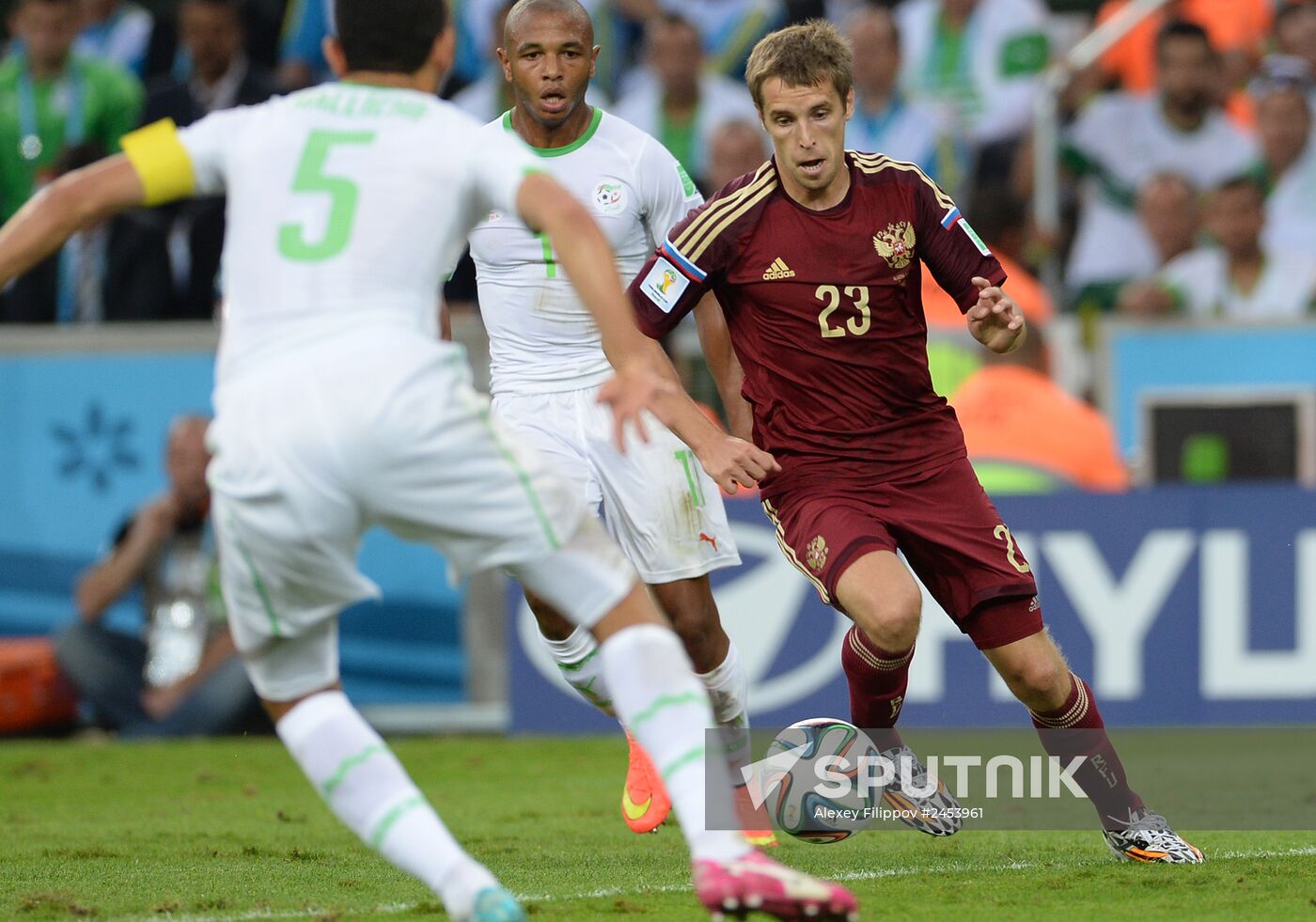 Football. 2014 FIFA World Cup. Algeria vs. Russia