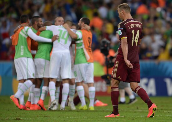 Football. 2014 FIFA World Cup. Algeria vs. Russia