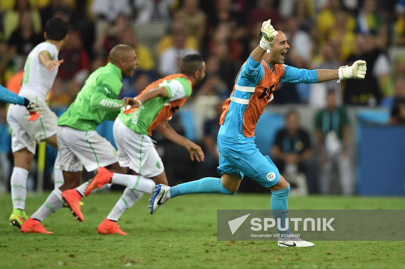 Football. 2014 FIFA World Cup. Algeria vs. Russia