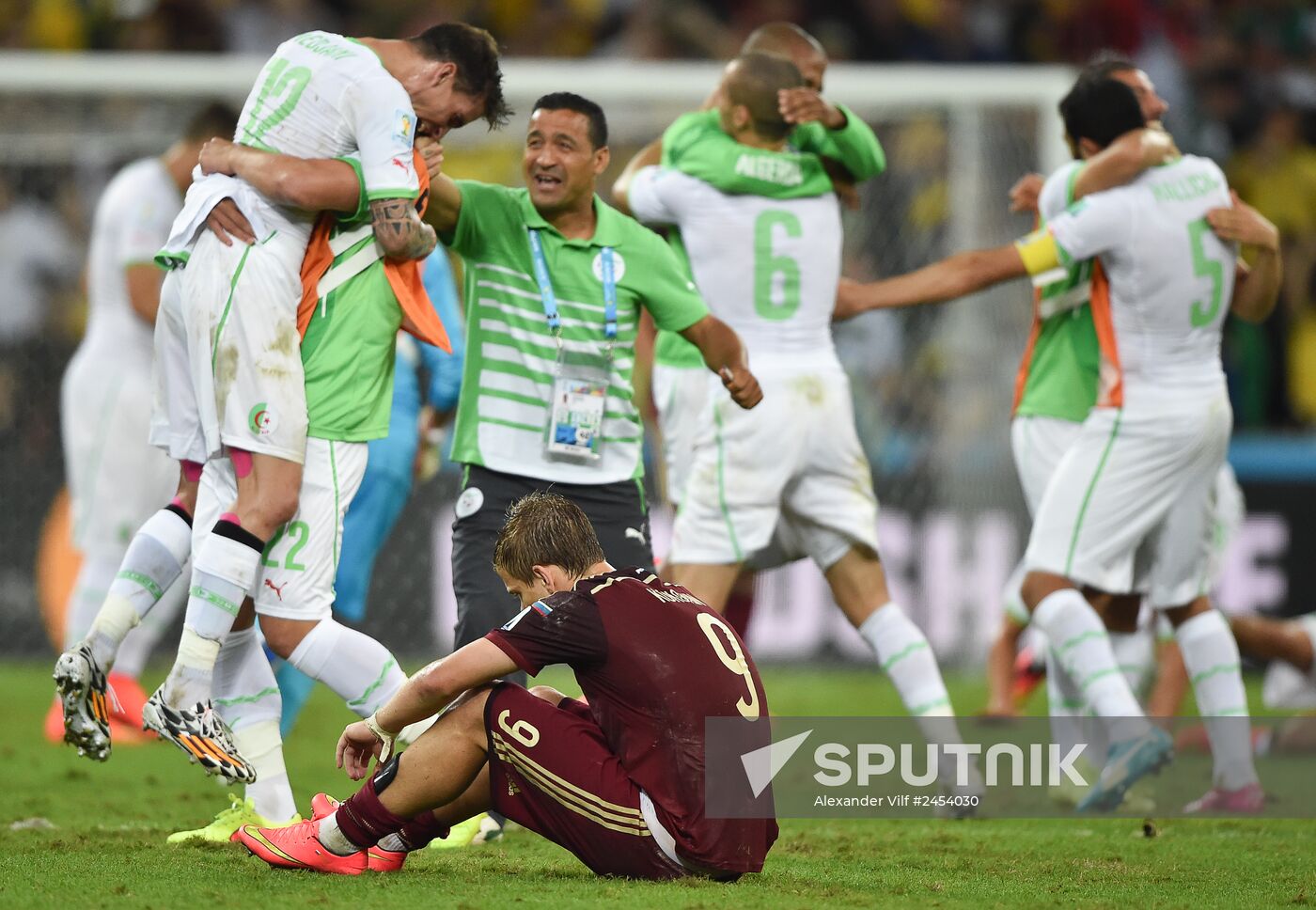 Football. 2014 FIFA World Cup. Algeria vs. Russia