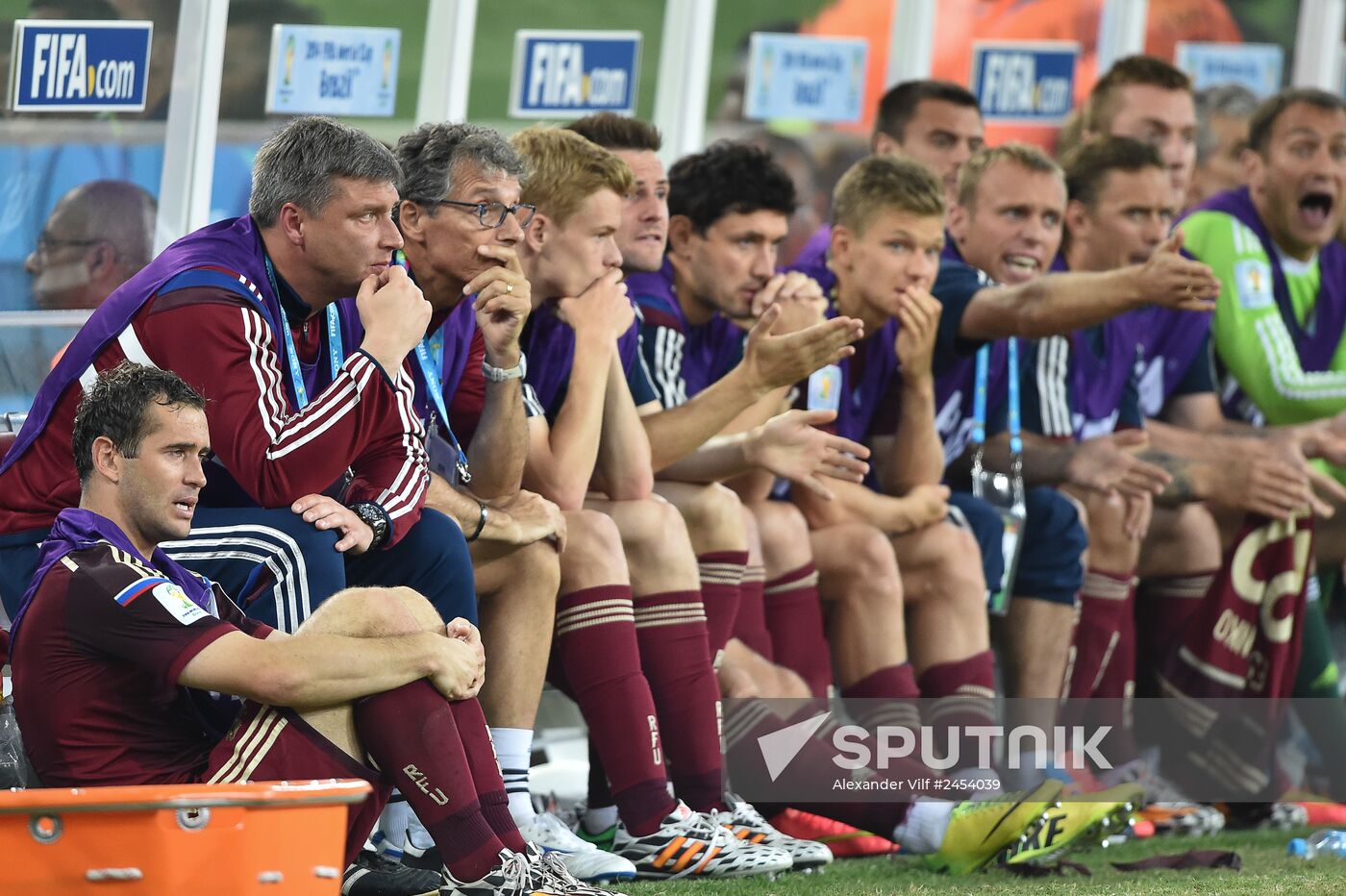 Football. 2014 FIFA World Cup. Algeria vs. Russia