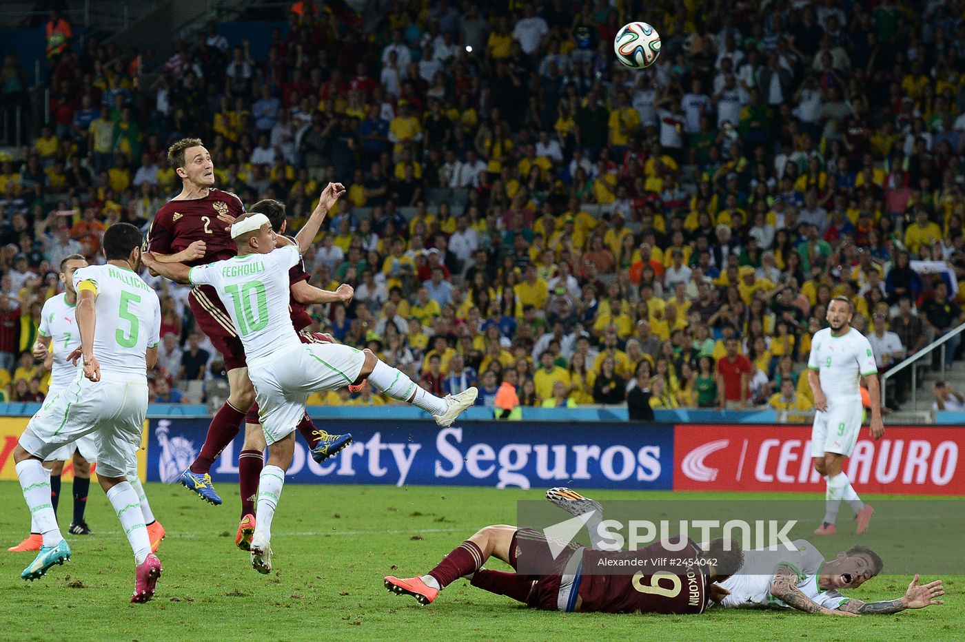 Football. 2014 FIFA World Cup. Algeria vs. Russia