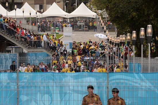 Football. 2014 FIFA World Cup. Algeria vs. Russia