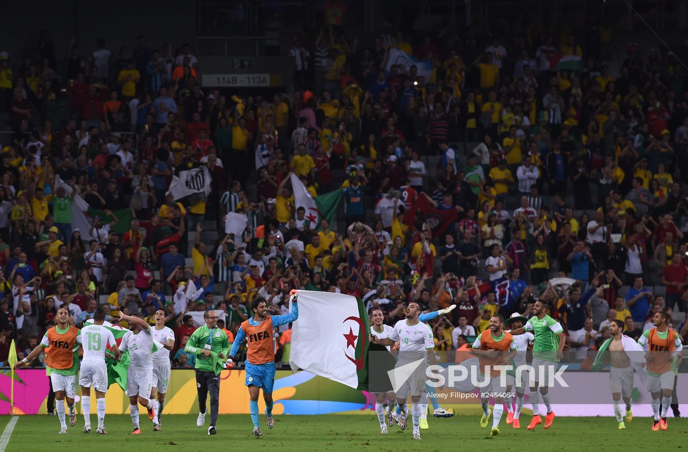 Football. 2014 FIFA World Cup. Algeria vs. Russia