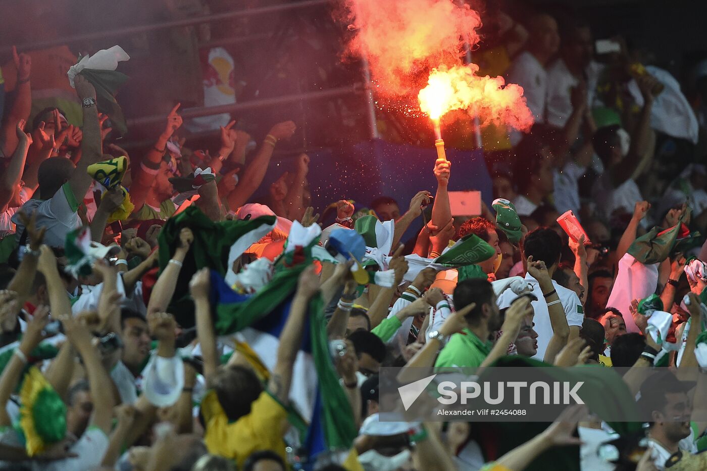 Football. 2014 FIFA World Cup. Algeria vs. Russia