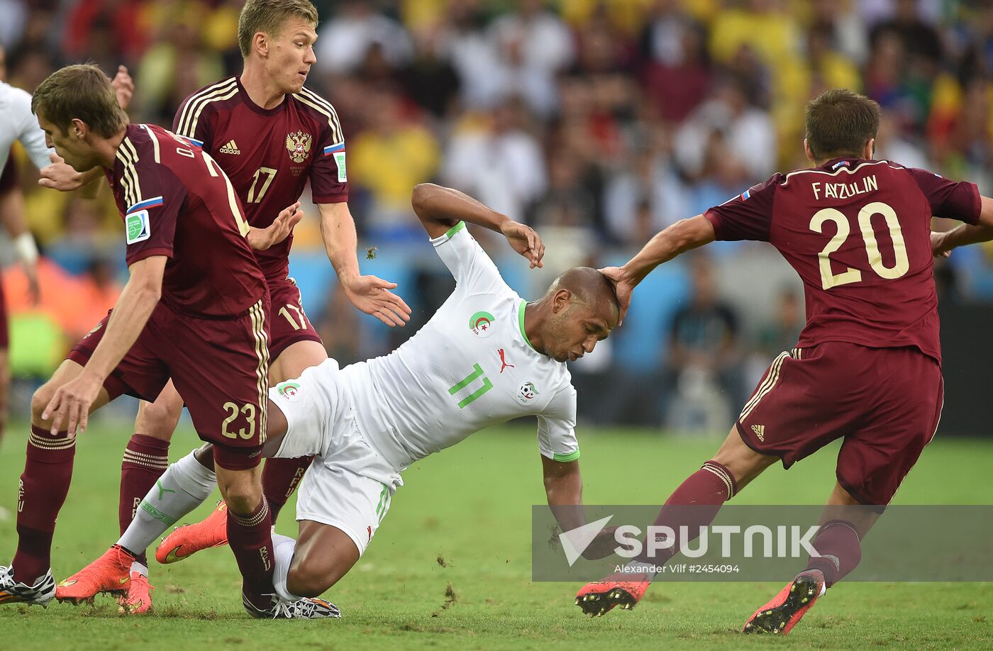 Football. 2014 FIFA World Cup. Algeria vs. Russia