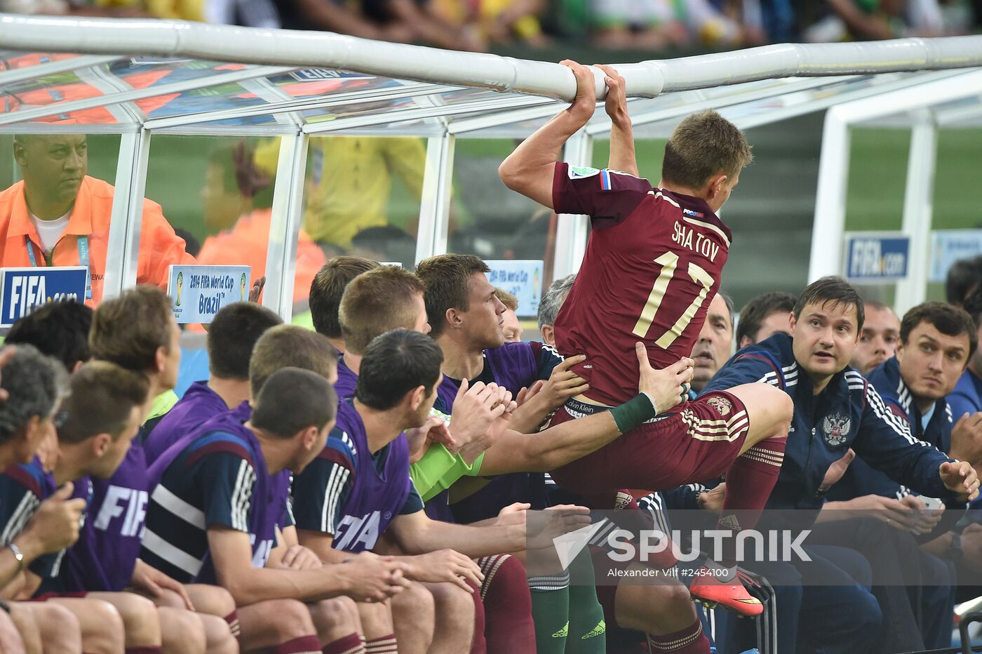Football. 2014 FIFA World Cup. Algeria vs. Russia