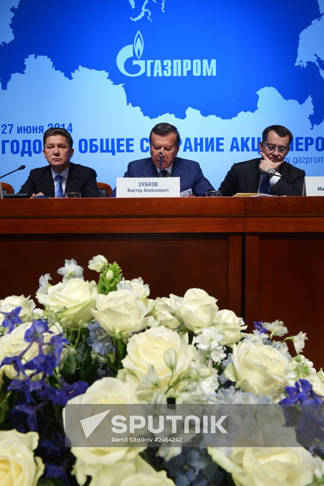 Gazprom's annual general meeting