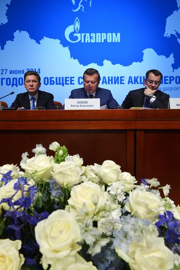 Gazprom's annual general meeting