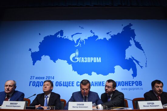 Gazprom's annual general meeting