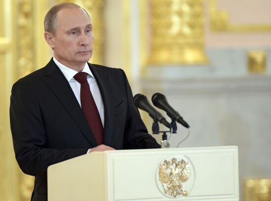 Ceremony of presenting credentials to Russian President Vladimir Putin