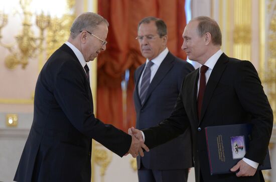 Ceremony of presenting credentials to Russian President Vladimir Putin