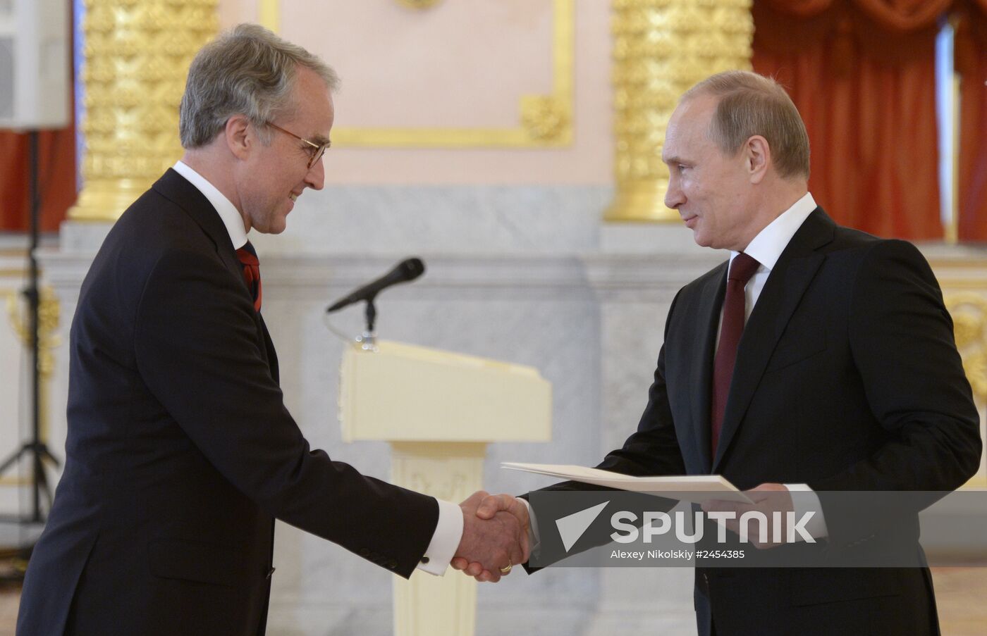 Ceremony of presenting credentials to Russian President Vladimir Putin