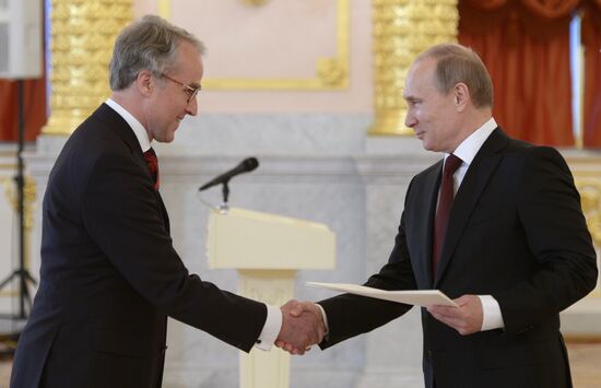 Ceremony of presenting credentials to Russian President Vladimir Putin