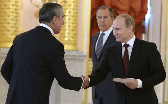 Ceremony of presenting credentials to Russian President Vladimir Putin