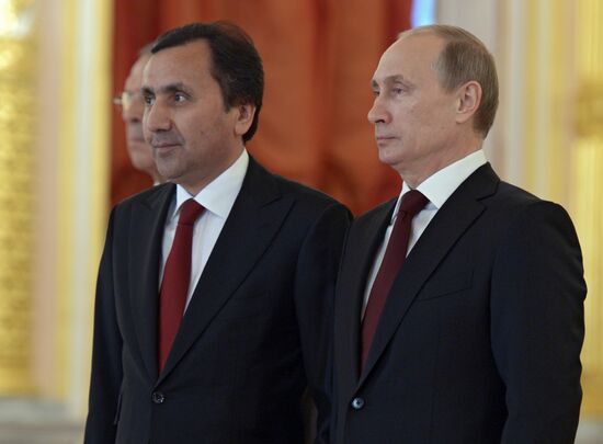 Ceremony of presenting credentials to Russian President Vladimir Putin