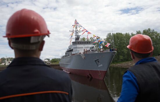 The Alexander Obukhov minesweeper lead ship floated out