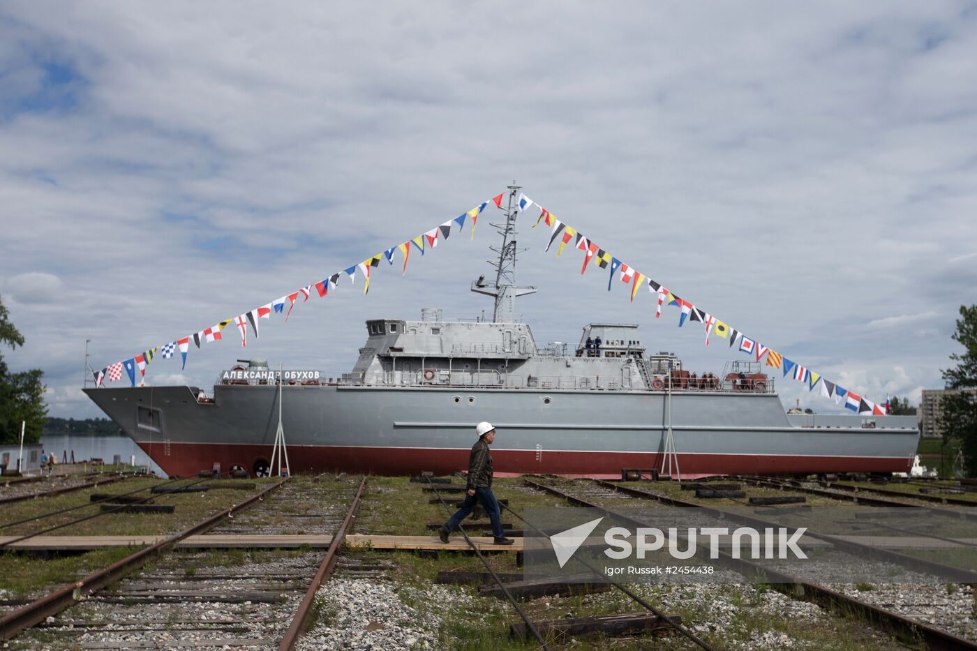 The Alexander Obukhov minesweeper lead ship floated out