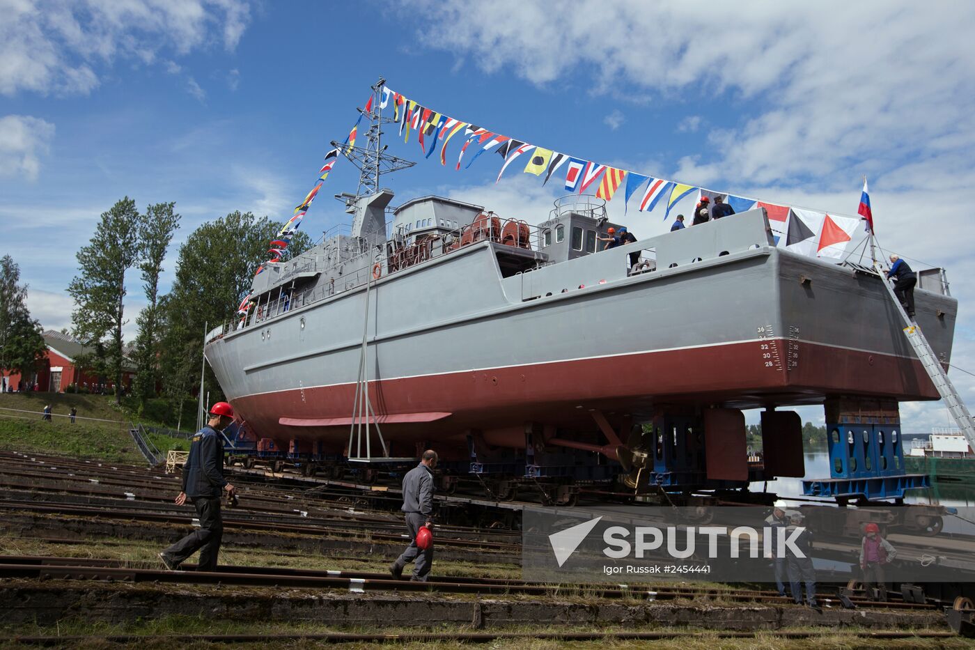 The Alexander Obukhov minesweeper lead ship floated out