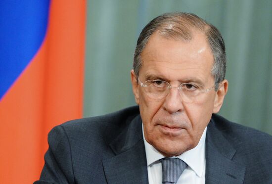 Foreign Affairs Ministers of Russia and Republic of Fiji Sergei Lavrov and Inoke Kubuabola