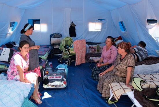 Tent camp in Sevastopol for refugees from Donbass