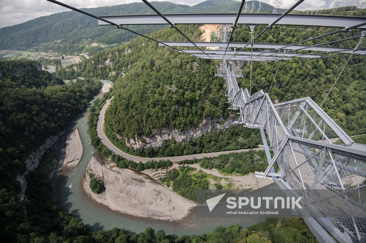 Skybridge suspension walkway in Sochi
