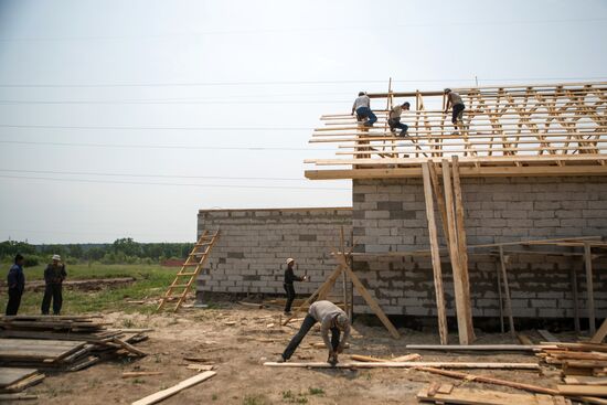 Building new houses for Amur Region flood victims