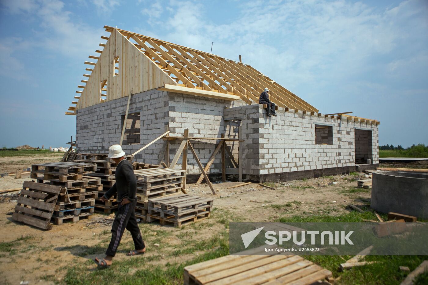 Building new houses for Amur Region flood victims