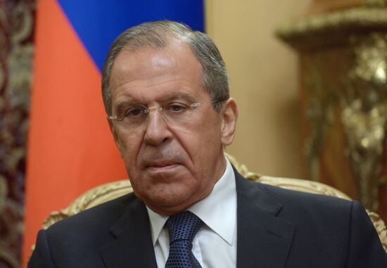 Russian Minister of Foreign Affairs Sergei Lavrov meets with ASEAN Secretary General H. E. Le Luong Minh