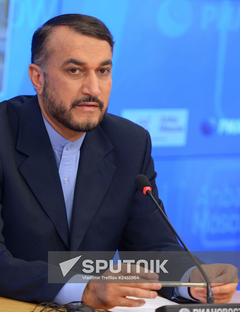 Press conference by Iran's Deputy Foreign Minister Hossein Amir-Abdollahian