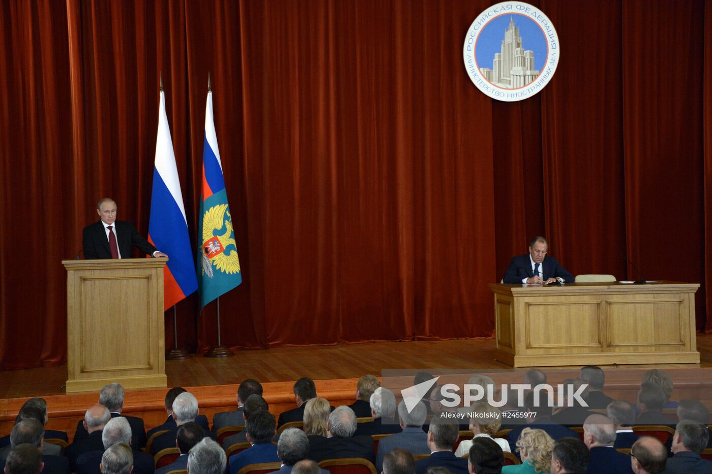 Vladimir Putin meets with Russian ambassadors
