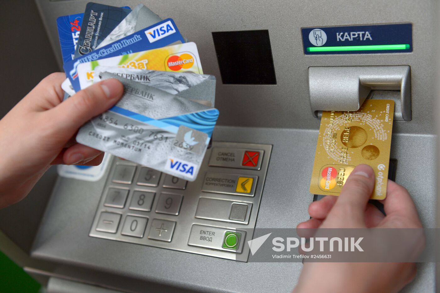 Bank cards of international payment systems VISA and MasterCard