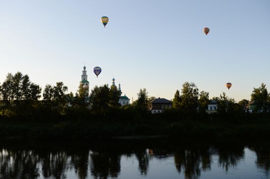 Sky Fair hot air balloon festival in Perm Teritory