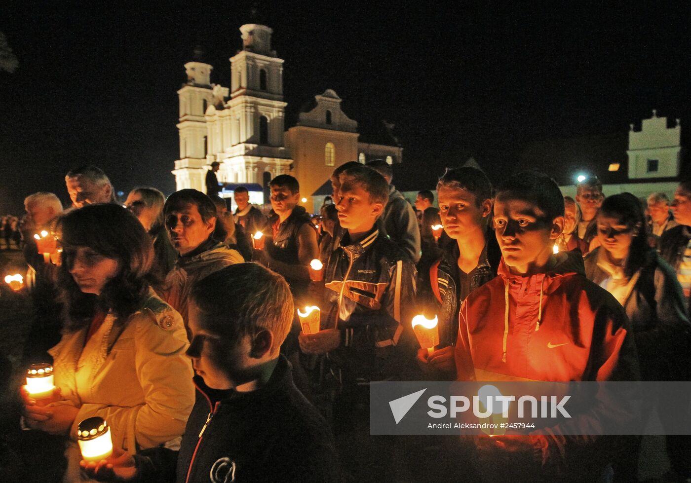 Catholic festival in village of Budslau, Belarus