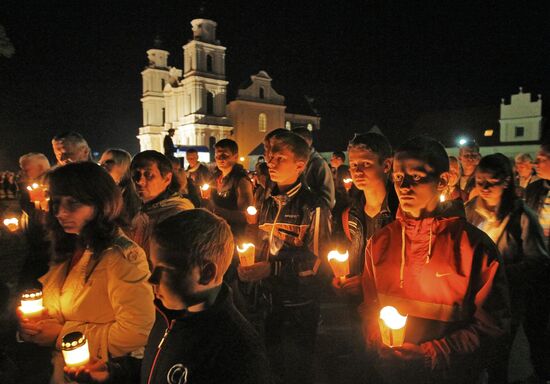 Catholic festival in village of Budslau, Belarus
