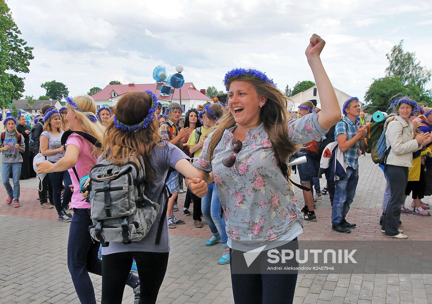 Catholic festival in village of Budslau, Belarus