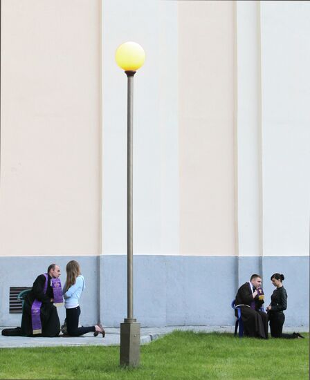 Catholic festival in village of Budslau, Belarus