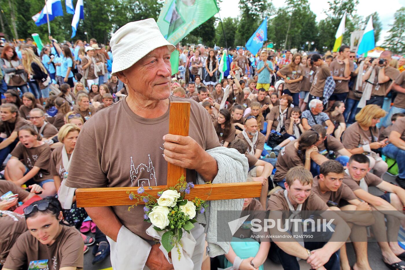 Catholic festival in village of Budslau, Belarus