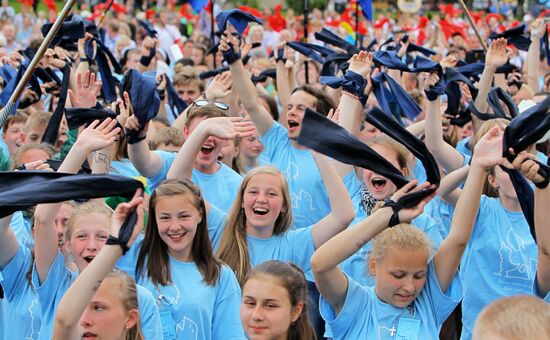Catholic festival in village of Budslau, Belarus