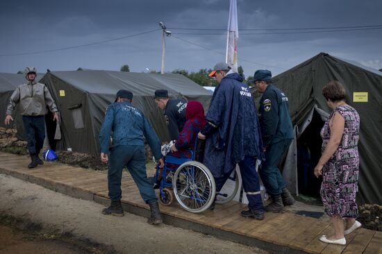 Refugee camp for Ukrainians in Rostov region