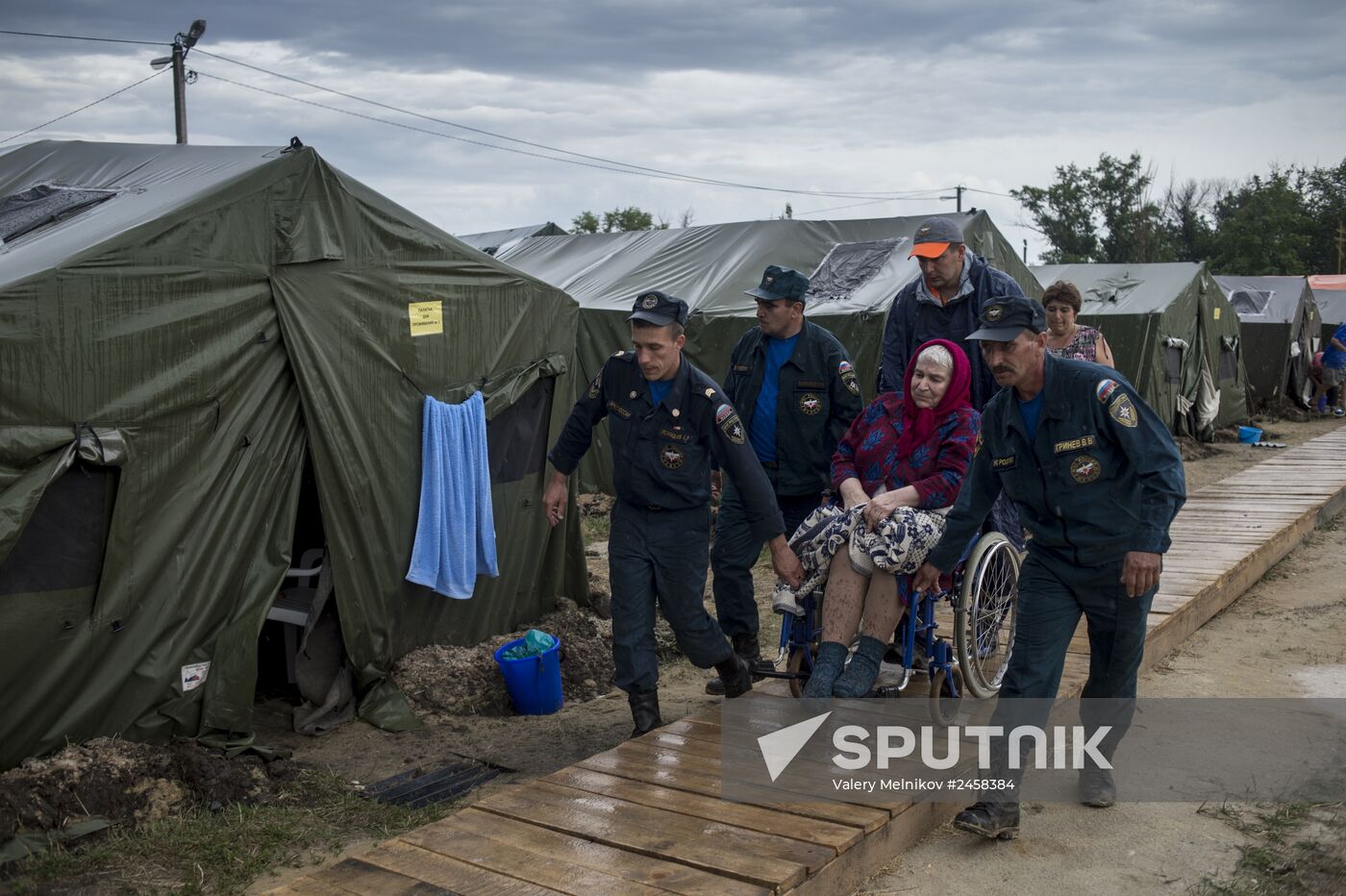 Refugee camp for Ukrainians in Rostov region