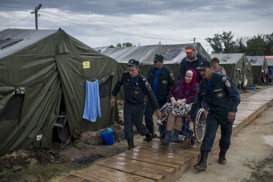 Refugee camp for Ukrainians in Rostov region