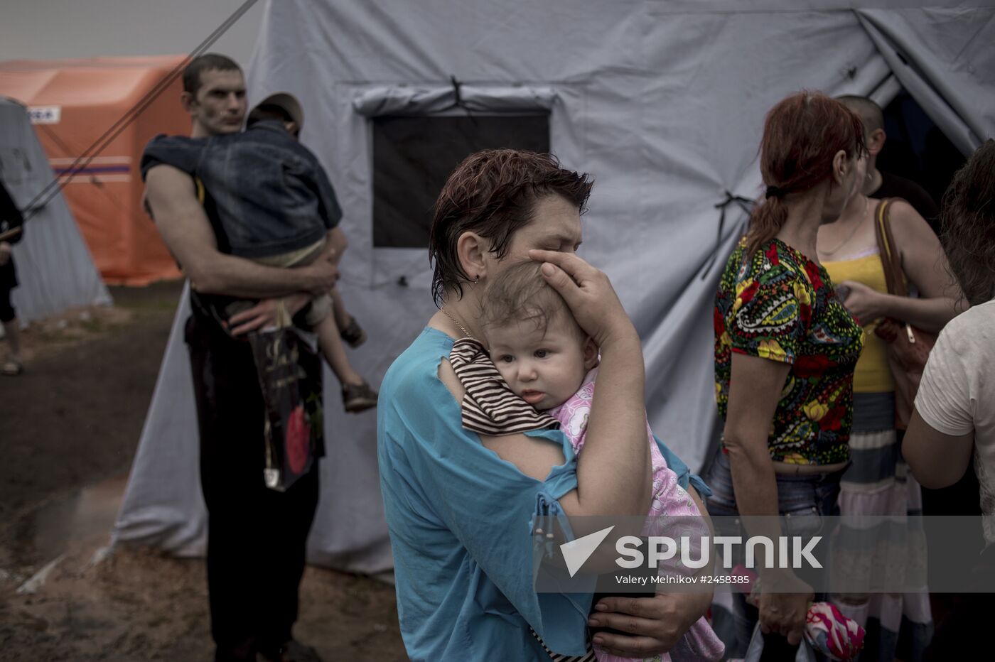 Refugee camp for Ukrainians in Rostov region