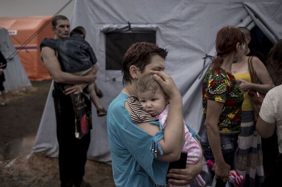 Refugee camp for Ukrainians in Rostov region