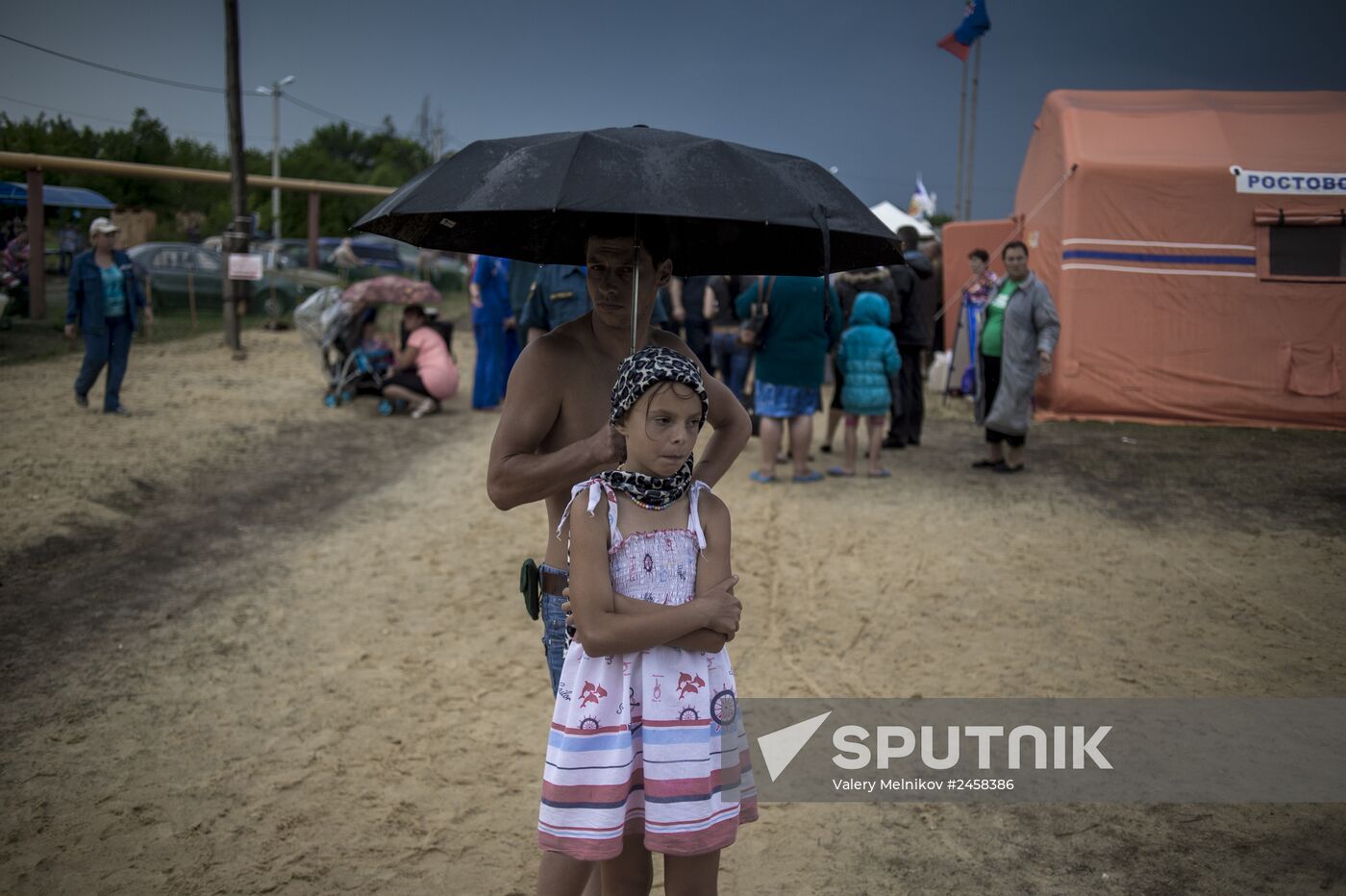 Refugee camp for Ukrainians in Rostov region