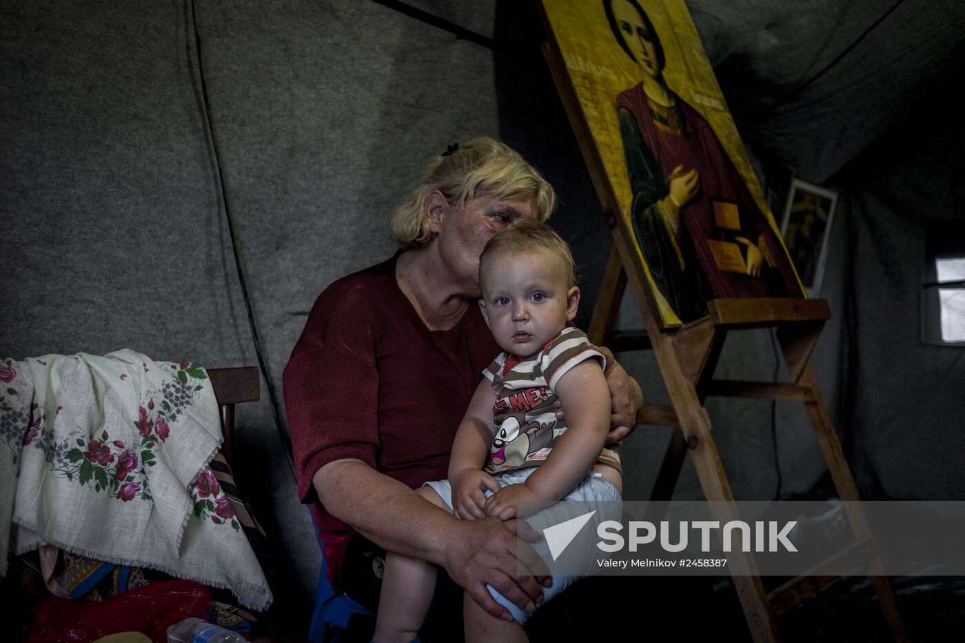 Refugee camp for Ukrainians in Rostov region