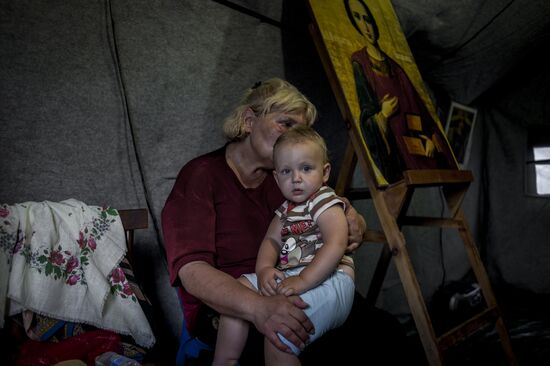 Refugee camp for Ukrainians in Rostov region